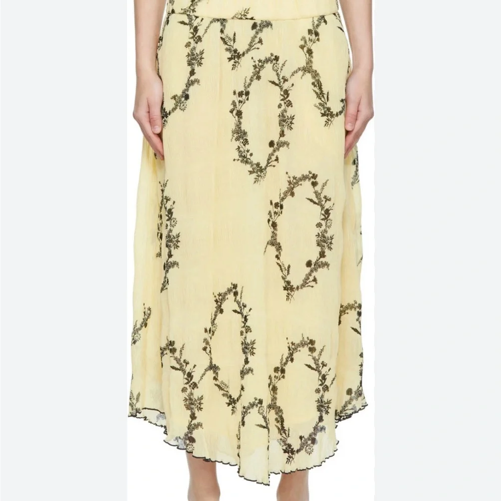 GANNI Georgette Midi Skirt - Size 44 (US 12) - Picture 1 of 7